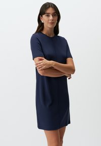Jimmy Key SHORT SLEEVE CREW NECK BASIC MINI - Jerseykleid - dark blue