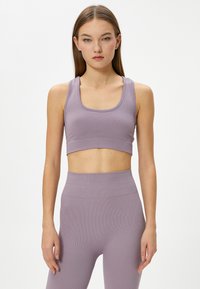 SEAMLESS U NECK RIBBED SLIM FIT - Bustier - lilac