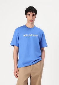 Belstaff STAPLE LOGO - Print T-shirt - hydra blue