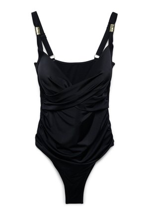 Terranova, COSTUME INTERO CONTENITIVO CON DRAPPEGGIO - Costume da bagno - nero