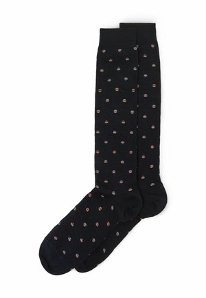 Kniestrümpfe - d blue polka dots