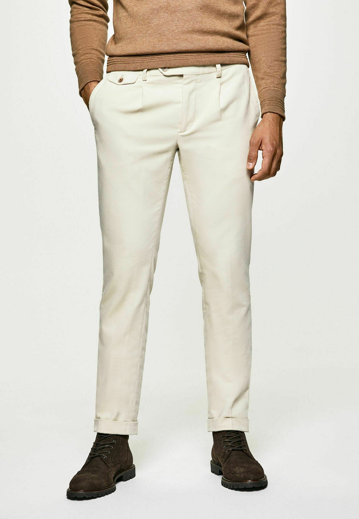Hackett London Trousers - ecru/white 