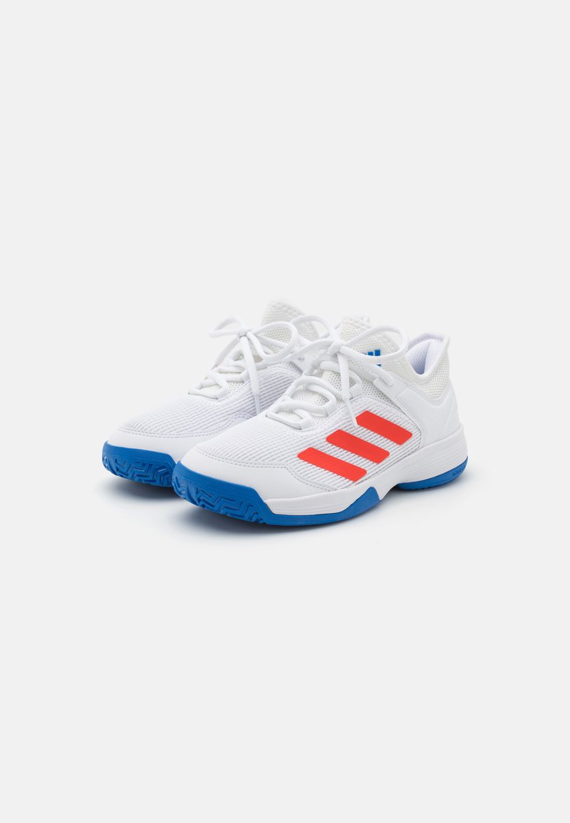 adidas Performance UBERSONIC 4 KIDS - Clay court tennis shoes - footwear  white/bright red/bright royal/white - Zalando
