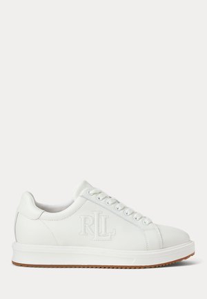 Lauren Ralph Lauren AINSLEY LEATHER SNEAKER - Matalavartiset tennarit - snow white