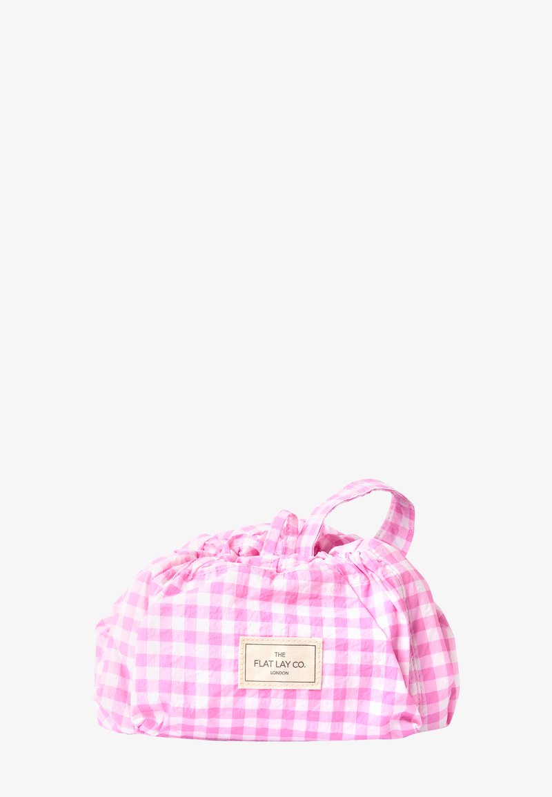 The Flat Lay Co. - THE FLAT LAY CO. DRAWSTRING MAKEUP BAG - Necessär - pink gingham, Förstora