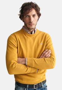 GANT CLASSIC C NECK - Jersey de punto - maple yellow