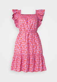 FLUTTER SLEEVE DRESS - Robe de jour - coral