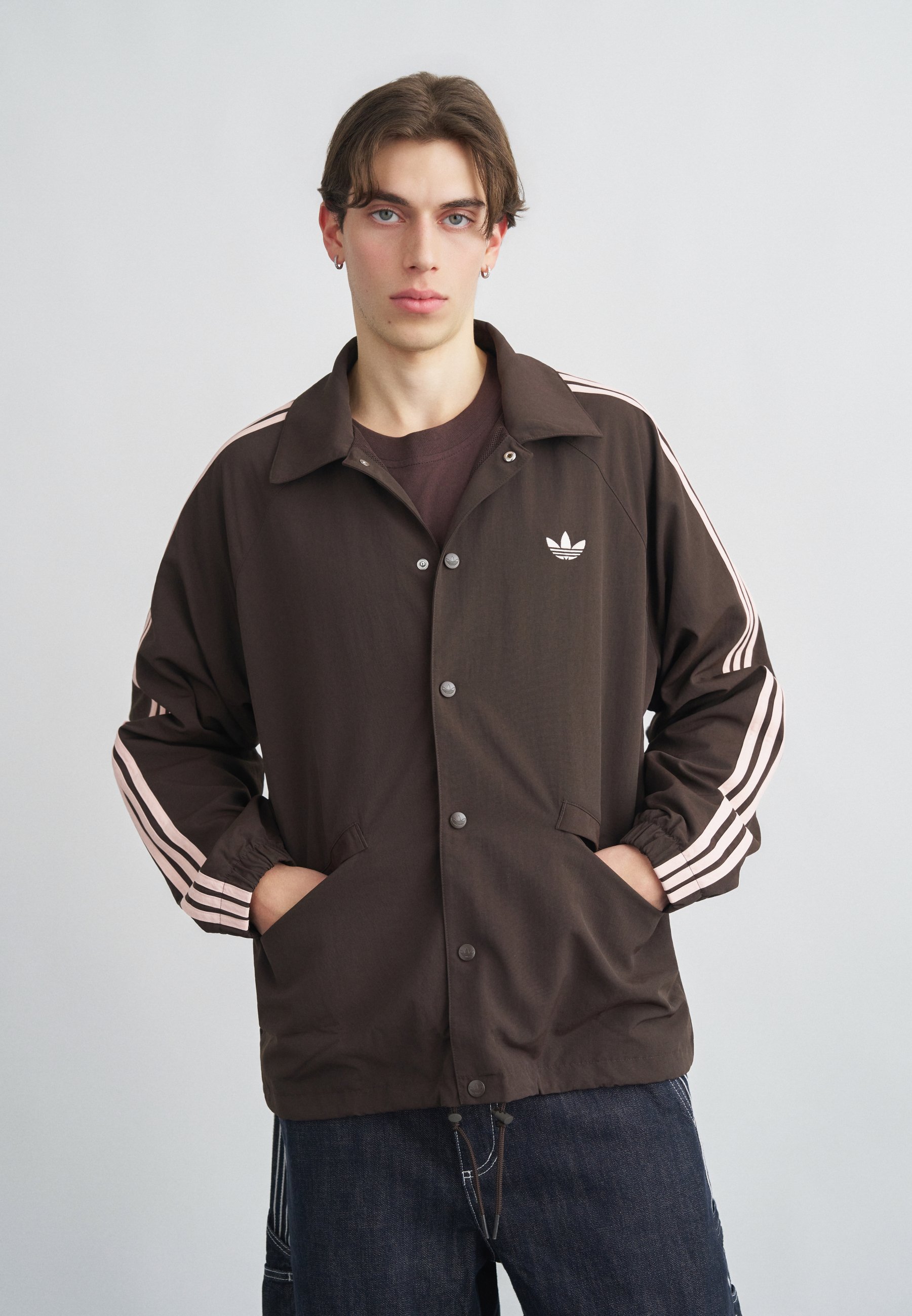 adidas Originals STRIPES JACKET - Light jacket - aurora coffee