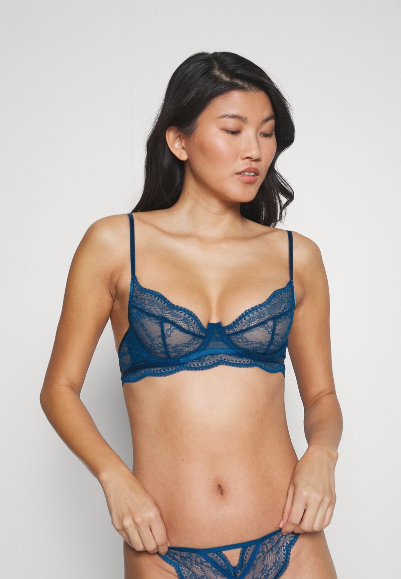 Hunkemöller ISABELLE - Kaarituelliset rintaliivit - blue/sininen ...