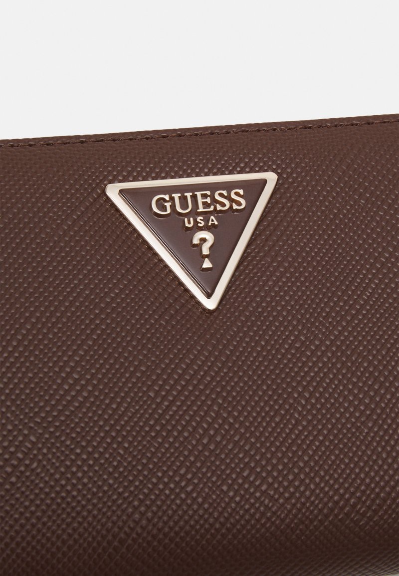brown guess wallet