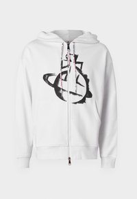 STENCIL ORB HOODIE UNISEX - Vetoketjullinen college - white