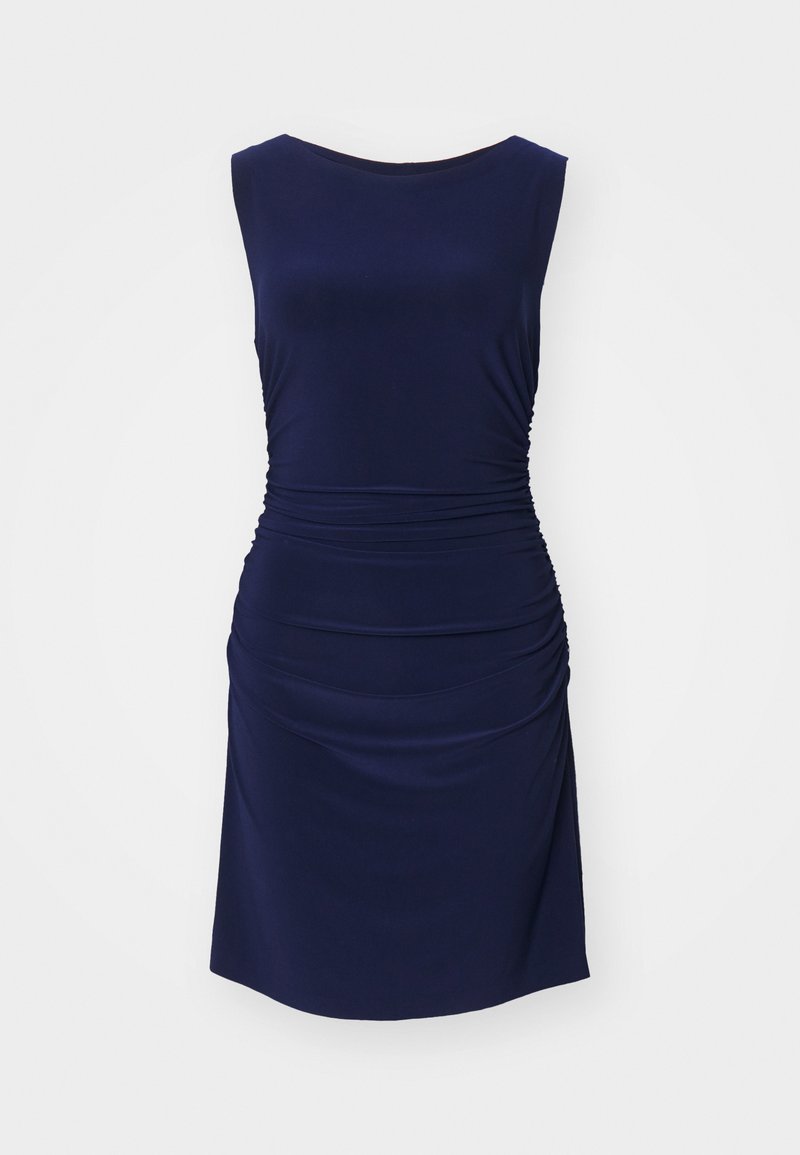 norma kamali sleeveless shirred waist mini dress Norma Kamali Sleeveless Shirred Waist Mini Dress