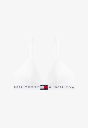 Tommy Hilfiger, HERITAGE LOGO REMOVABLE PADDING TRIANGLE BRA - Reggiseno a triangolo - white