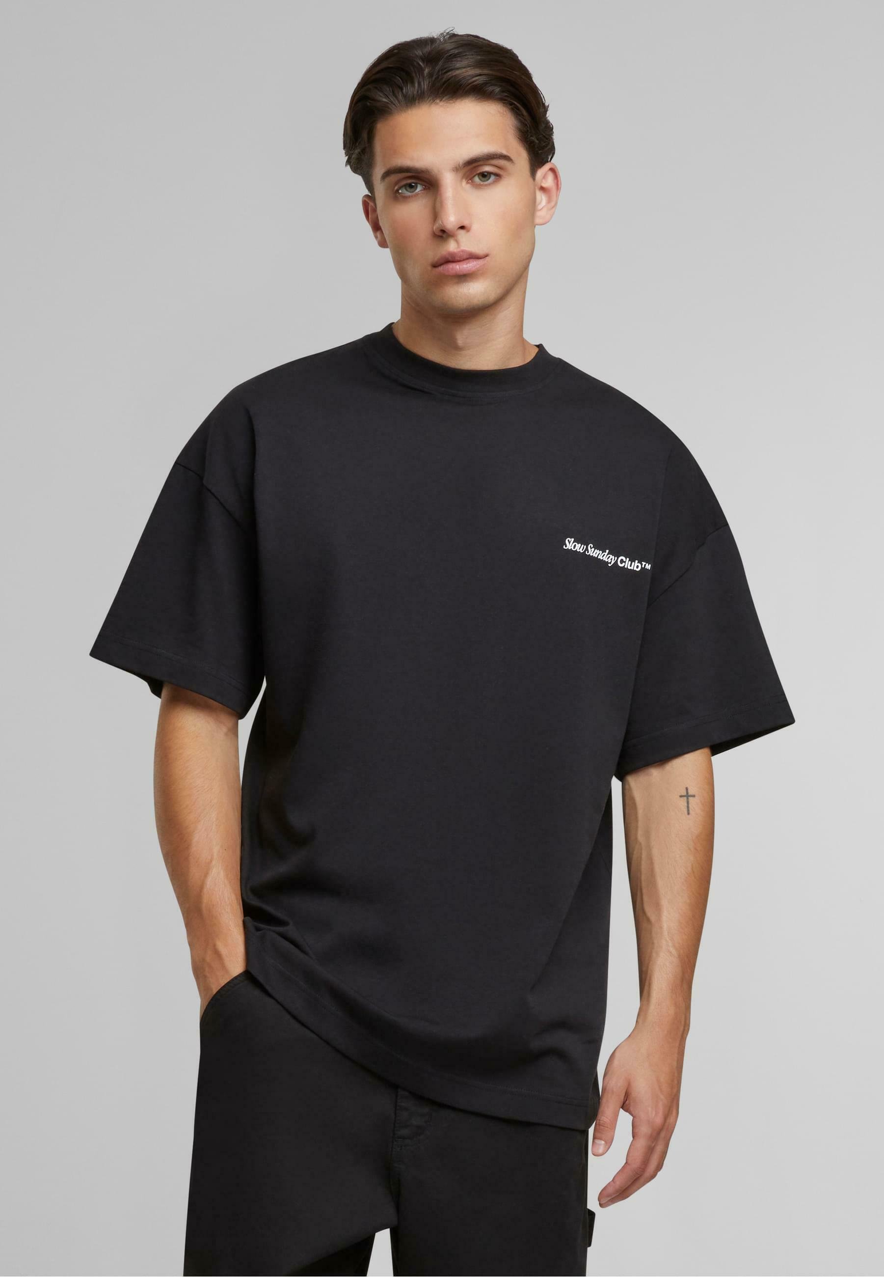 Another Cotton Lab SLOW SUNDAY COFFE CLUB OVERSIZE - Print T-shirt