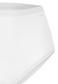 Weiße Baumwollunterhose mit einem weichen, elastischen Bund und glatter Textur. Minimalistisches Design ohne sichtbare Muster oder Akzente.