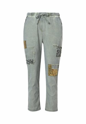 Angel of Style JOGGPANTS CRINKLE PAILLETTEN ELASTIKBUND - Slim fit jeans - reed green