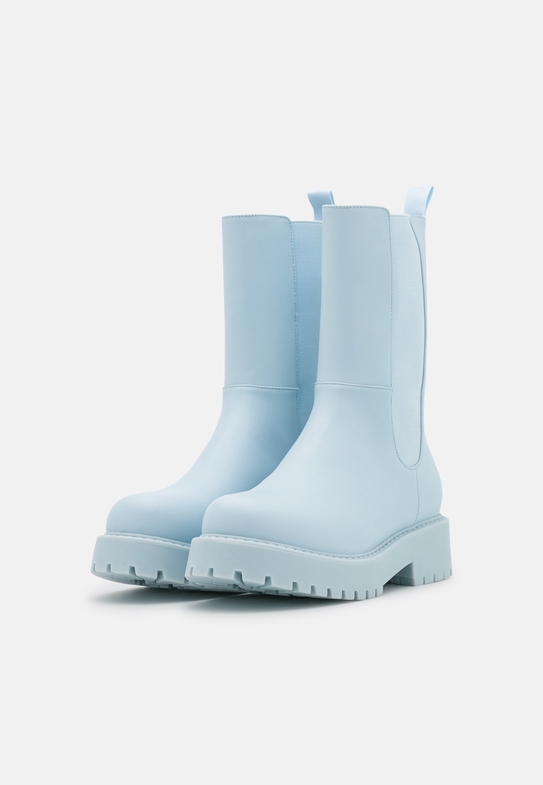 light blue platform boots