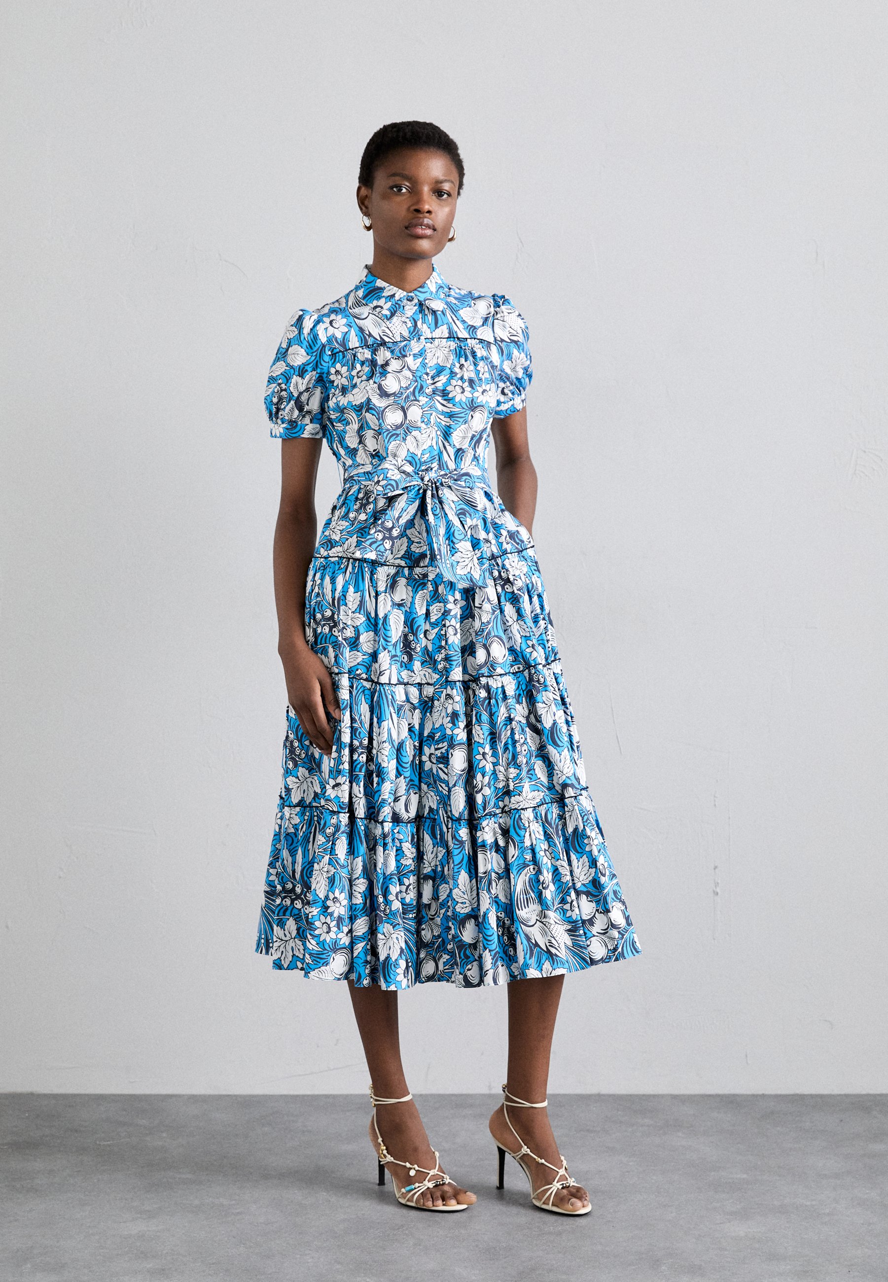 国内即発 綺麗色長袖シャツドレス Diane von Furstenberg SALE！DIANE VON FURSTENBERG♪Blaineコットンシャツドレス