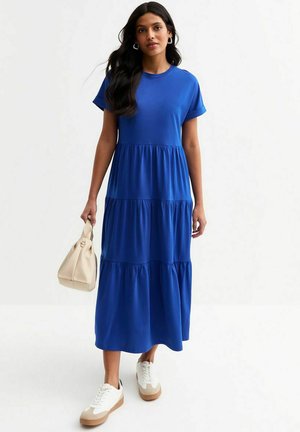 New Look BRIGHT TIERED MIDI - Jerseyjurk - bright blue