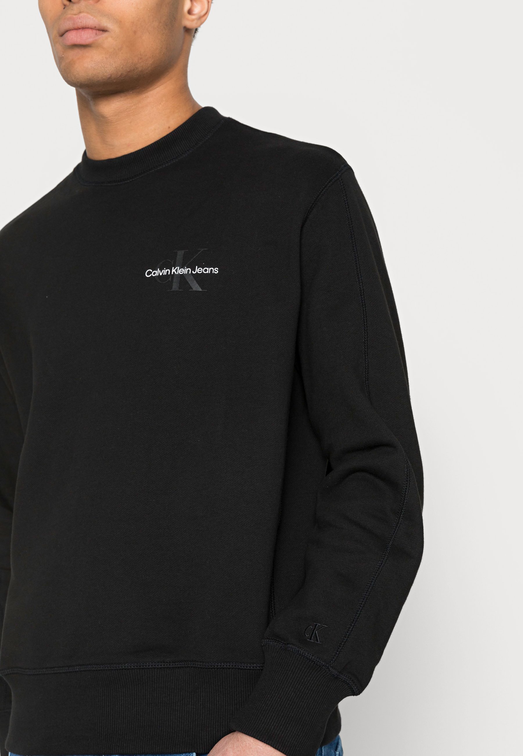 monogram logo crew neck