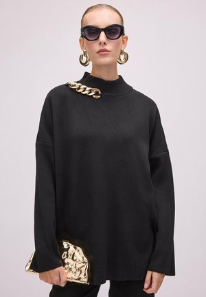 Touché Privé, SWEATER WITH DETAILED ACCENTS - Pullover - black