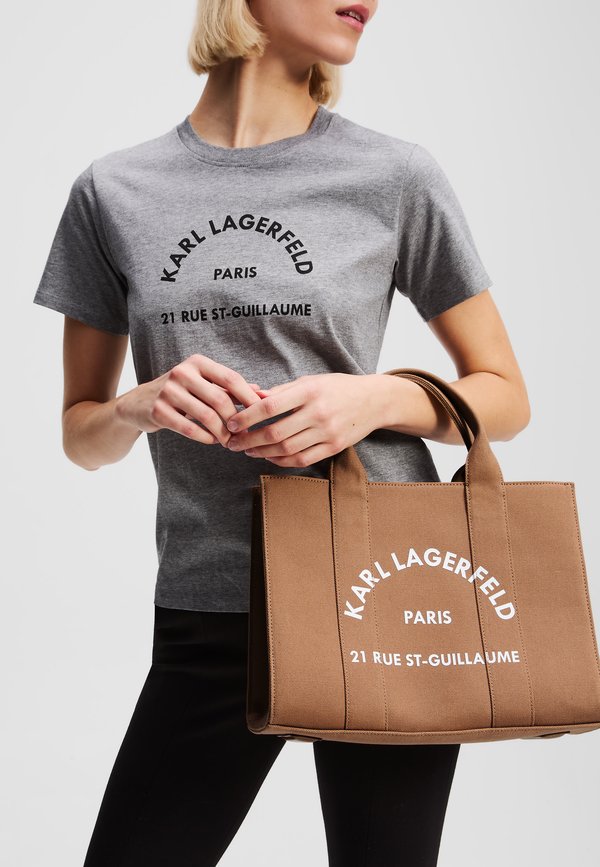 SQUARE MEDIUM TOTE - Handbag - taupe