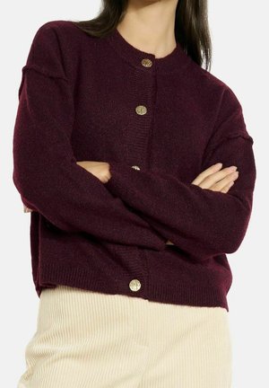 Strickjacke - bordeaux