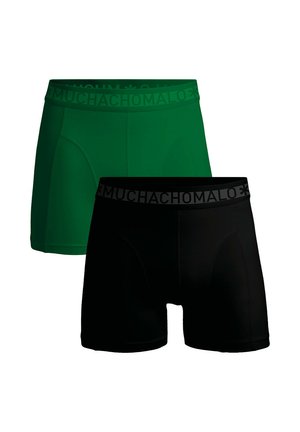 2-PACK SOLID - Boxers - black/green