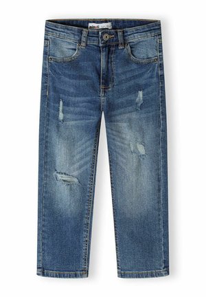 LONG LEG WITH RIPS - Straight leg jeans - dark blue denim