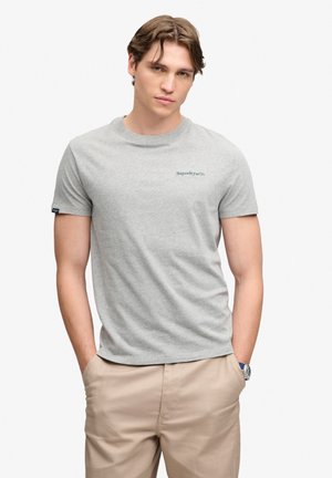 Superdry & Co, SUPERDRY ESSENTIAL COMPANY LOGO EMBROIDERED T-SHIRT.. - T-Shirt basic - sleet grey marl green