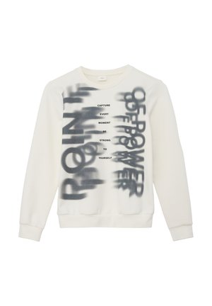 s.Oliver MIT FRONT - Sweatshirt - ecru