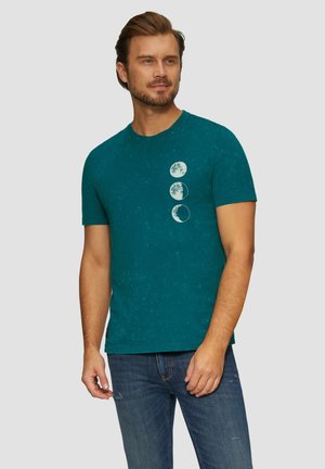 MIT USED EFFEKT - T-shirt print - petrol