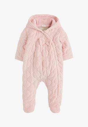 Next, REGULAR FIT - QUILTED BABY ALL-IN-ONE - Jumpsuit - pink velour zip through