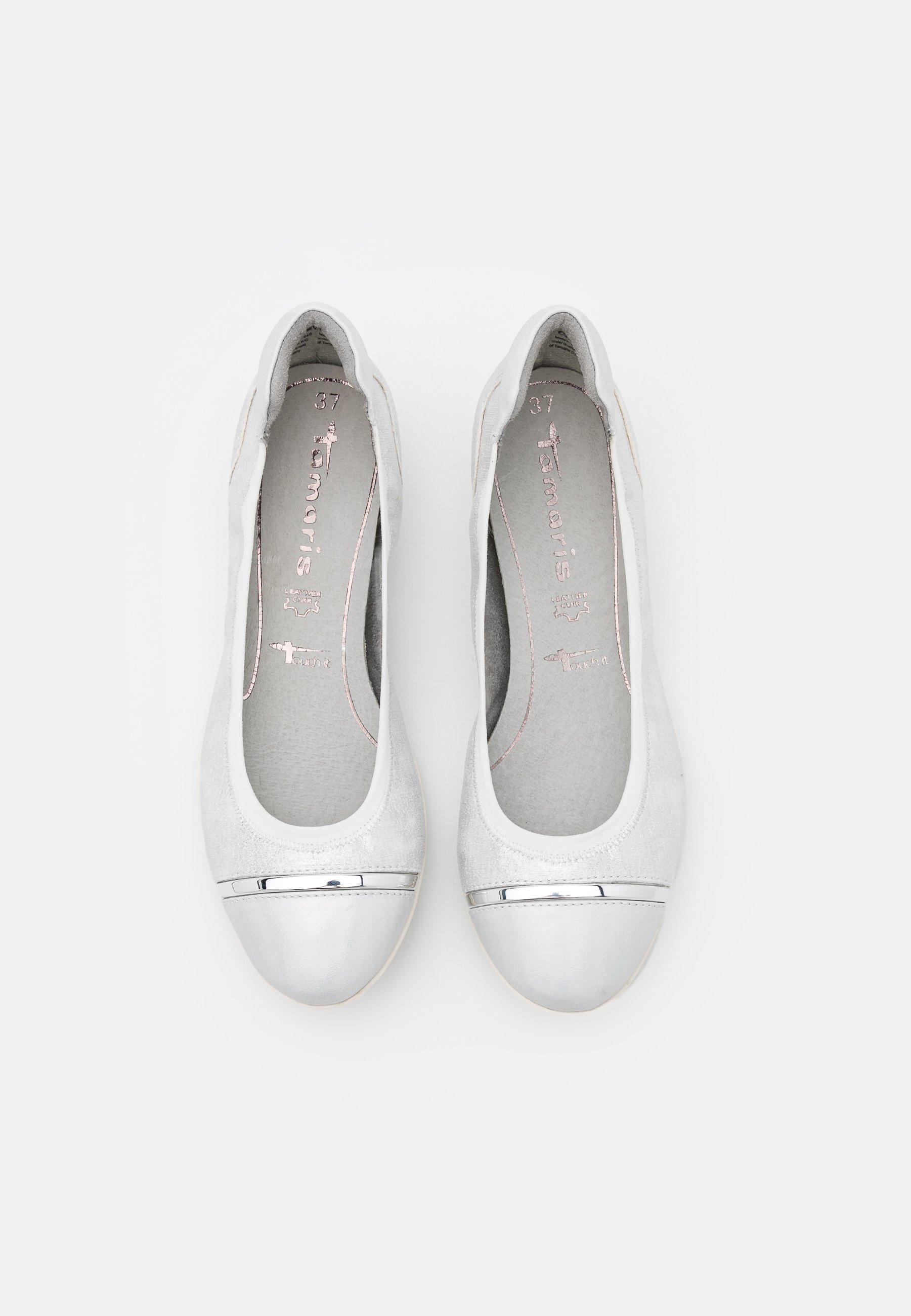 Tamaris Ballerina's - silver/zilverkleurig - Zalando.nl