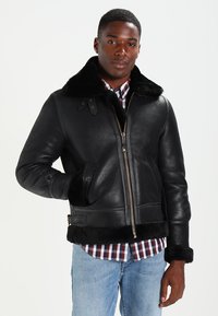 Schott - Leather jacket - black Thumbnail Image 1