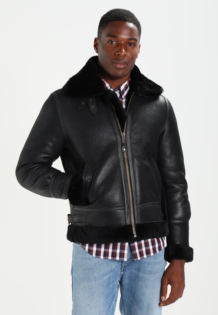 Schott - Leather jacket - black, Enlarge