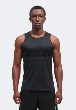 District Vision, PANELLED TRAINING SINGLET - Débardeur - black