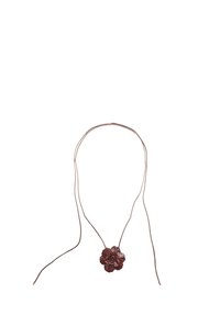 WITH FLOWER - Náhrdelník - dark brown