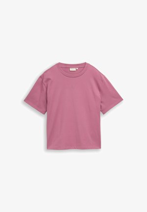 TOM TAILOR DENIM, BOXY FIT T-SHIRT MIT STICKEREI - Lihtne T-särk - dusty berry