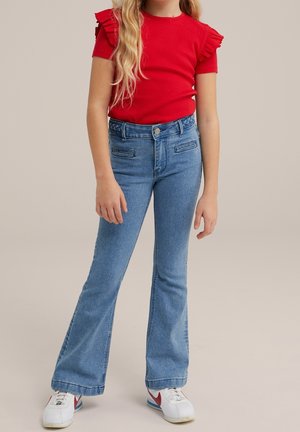 WE Fashion, Jean bootcut - blue denim