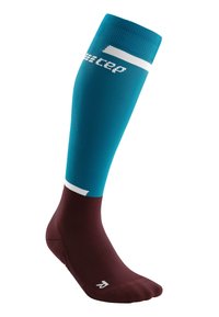 CEP THE RUN COMPRESSION SOCKS KNEE-HIGH WOMEN - MADE IN GERMANY - Kniestrümpfe - petrol dark red