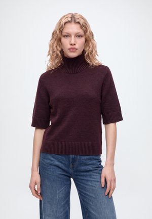 Gina Tricot, SHORT SLEEVE - Пуловер - dark wine