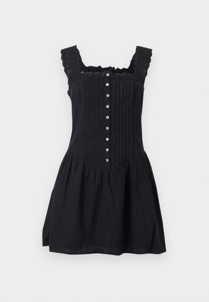 GAP Petite, PINTUCK DROPWAIST DRESS - Jurk - true black