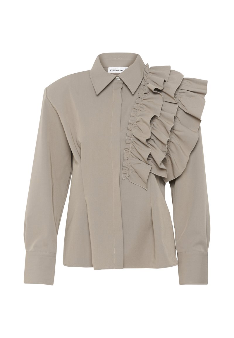 Karen by Simonsen Overhemdblouse grijs Karen by Simonsen Overhemdblouse grijs