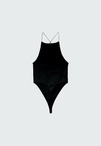 Stradivarius NAHTLOSER MIT MODISCHEM RÜCKEN  - Top - black