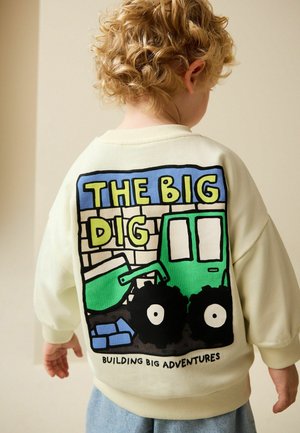 Next, BACK PRINTED CREW NECK - Sweatshirt - buttermilk yellow digger
