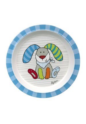 HASE RINGELDINGEL RPET - Kids' plate - blau/mehrfarbig