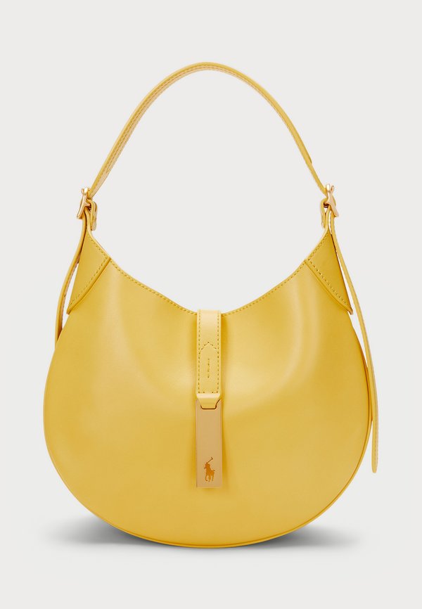 POLO ID LEATHER SMALL SHOULDER BAG - Cross body bag - mustard