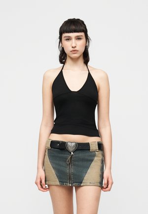 Weekday HALTER - Débardeur - black