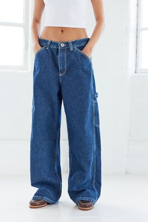 JAYA CARPENTER RAILROAD - Wide Leg - rinse denim